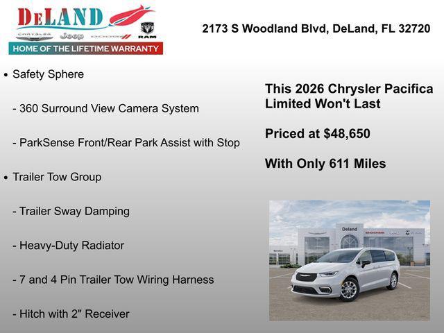 new 2026 Chrysler Pacifica car, priced at $48,650