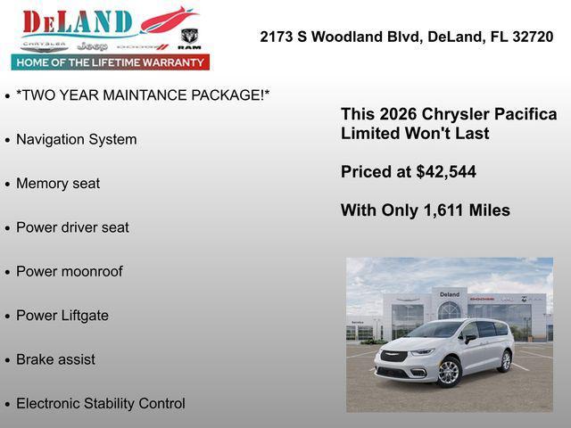 new 2026 Chrysler Pacifica car, priced at $42,544