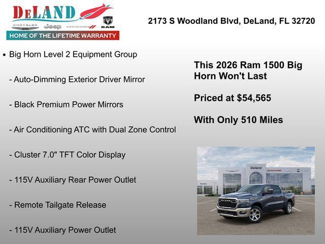 new 2026 Ram 1500 car, priced at $54,565