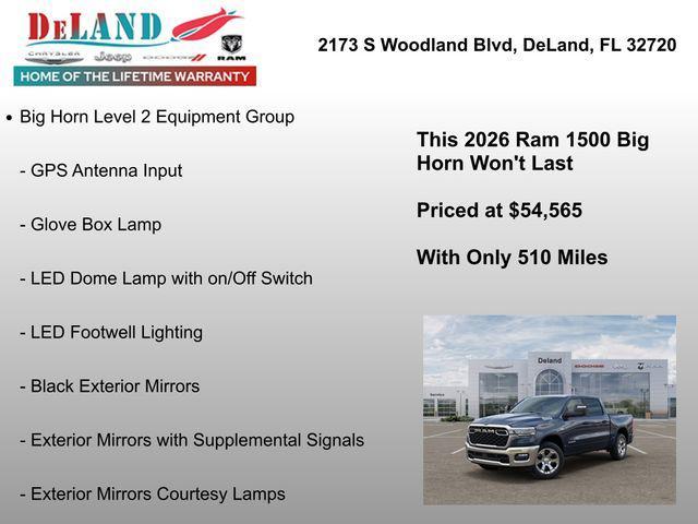 new 2026 Ram 1500 car, priced at $54,565