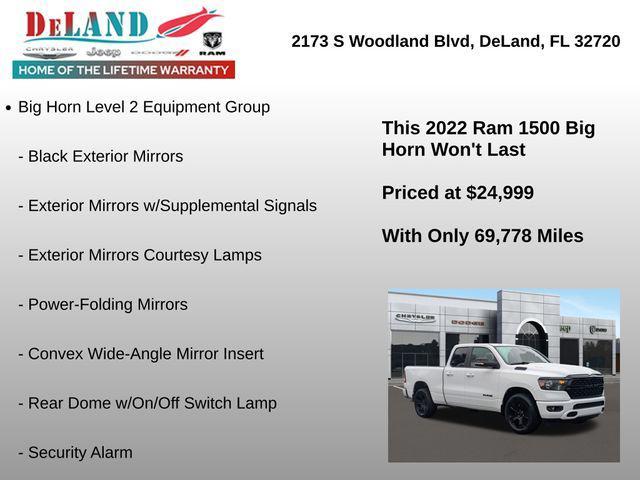 used 2022 Ram 1500 car, priced at $24,999