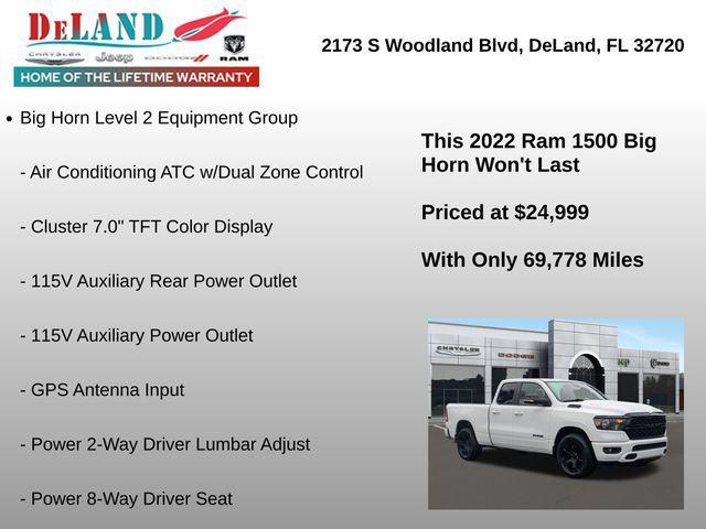 used 2022 Ram 1500 car, priced at $24,999
