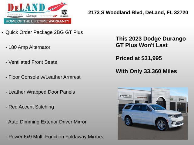 used 2023 Dodge Durango car, priced at $31,995