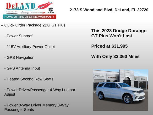 used 2023 Dodge Durango car, priced at $31,995
