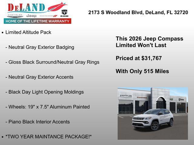 new 2026 Jeep Compass car, priced at $31,767