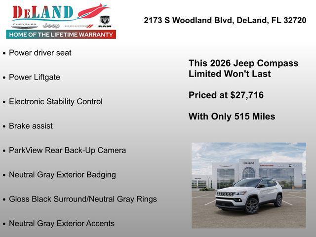 new 2026 Jeep Compass car, priced at $27,716