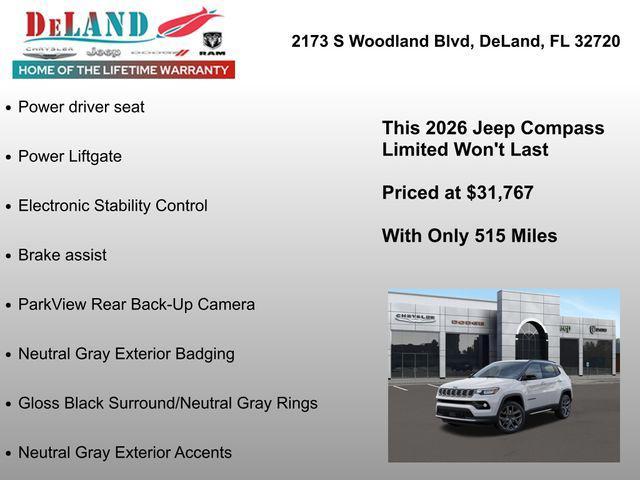 new 2026 Jeep Compass car, priced at $31,767