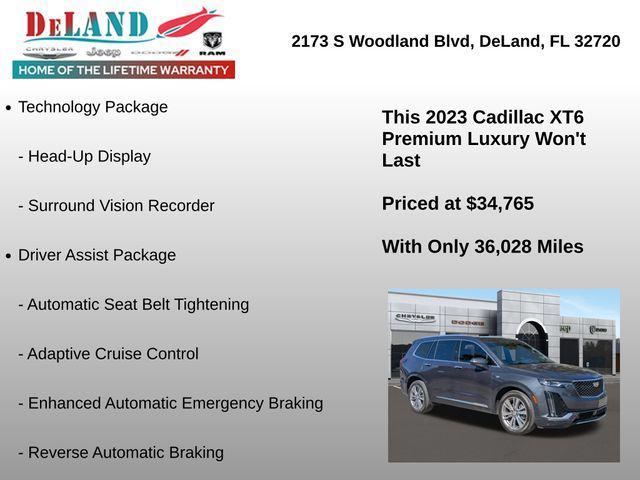 used 2023 Cadillac XT6 car, priced at $34,765