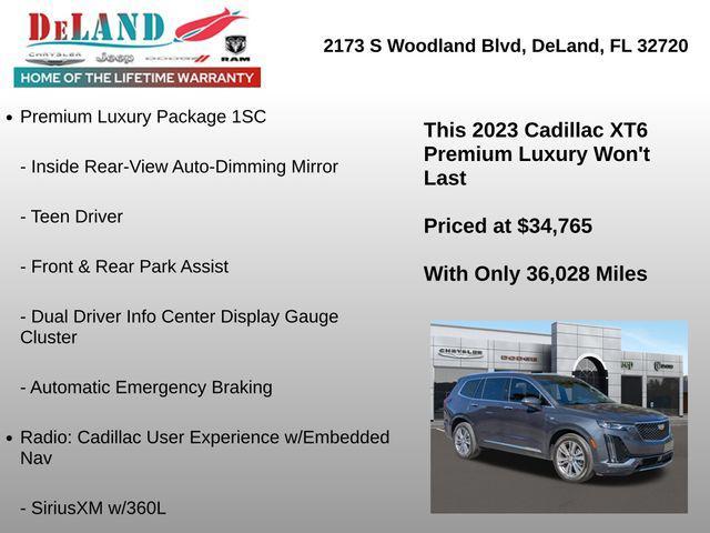 used 2023 Cadillac XT6 car, priced at $34,765