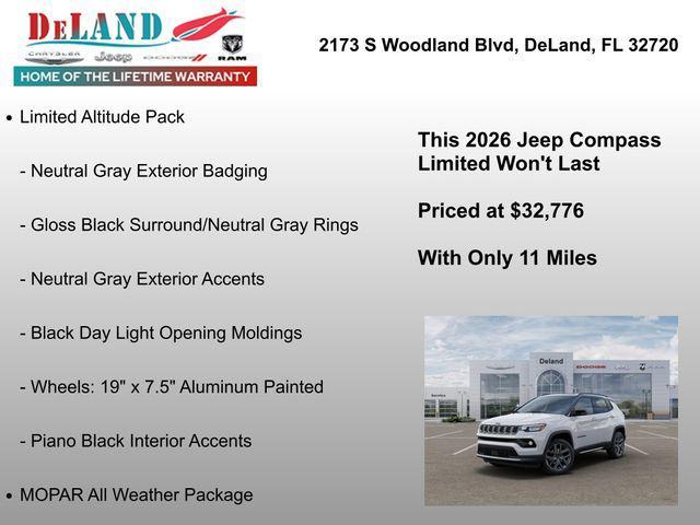 new 2026 Jeep Compass car, priced at $32,776