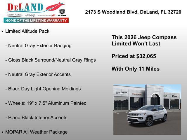 new 2026 Jeep Compass car, priced at $31,401