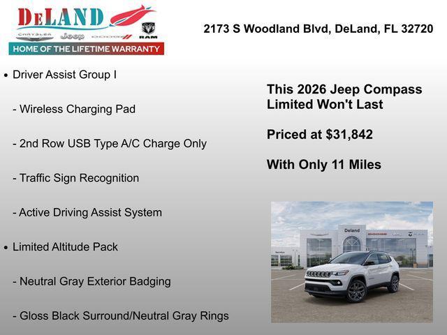 new 2026 Jeep Compass car, priced at $31,842