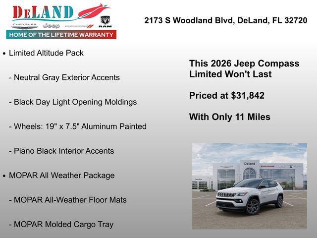 new 2026 Jeep Compass car, priced at $31,842