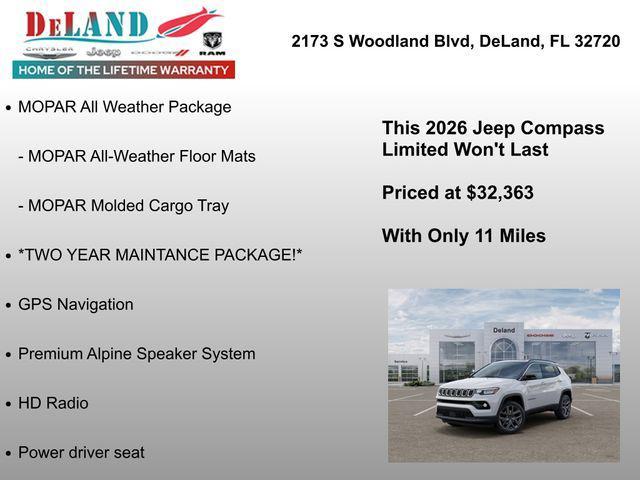 new 2026 Jeep Compass car, priced at $32,363