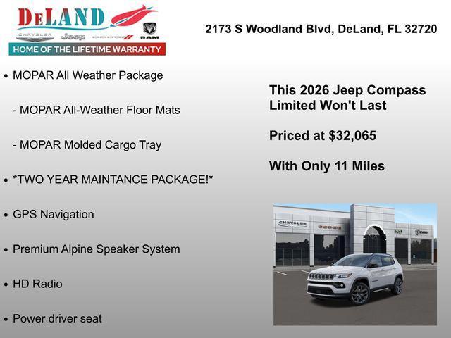 new 2026 Jeep Compass car, priced at $31,401