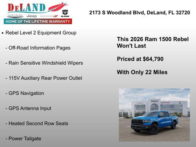 new 2026 Ram 1500 car, priced at $64,790