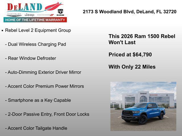 new 2026 Ram 1500 car, priced at $64,790