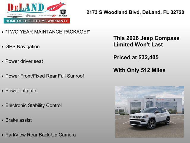 new 2026 Jeep Compass car, priced at $32,405