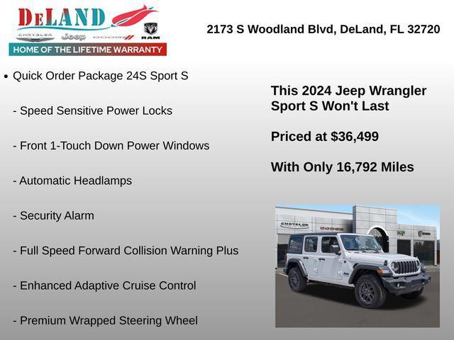used 2024 Jeep Wrangler car, priced at $36,499