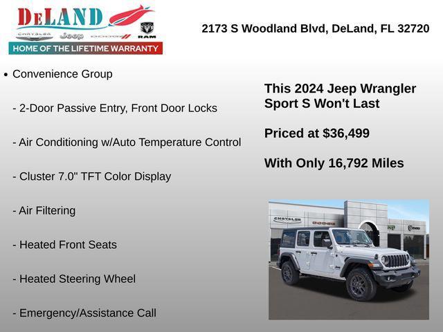 used 2024 Jeep Wrangler car, priced at $36,499