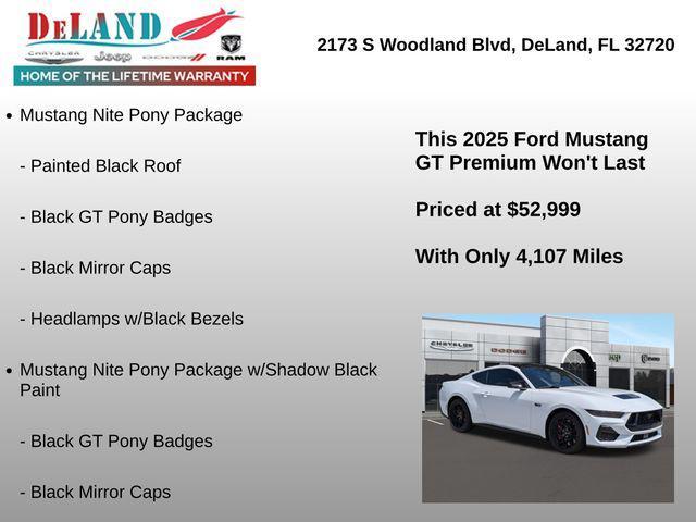 used 2025 Ford Mustang car, priced at $52,999