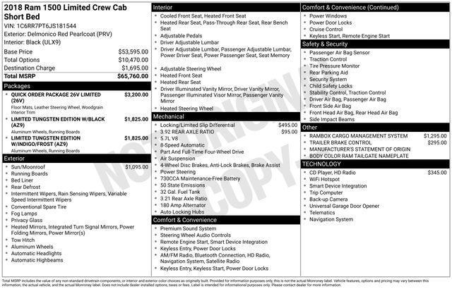 used 2018 Ram 1500 car, priced at $29,999