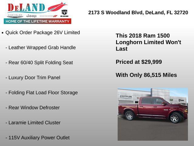 used 2018 Ram 1500 car, priced at $29,999