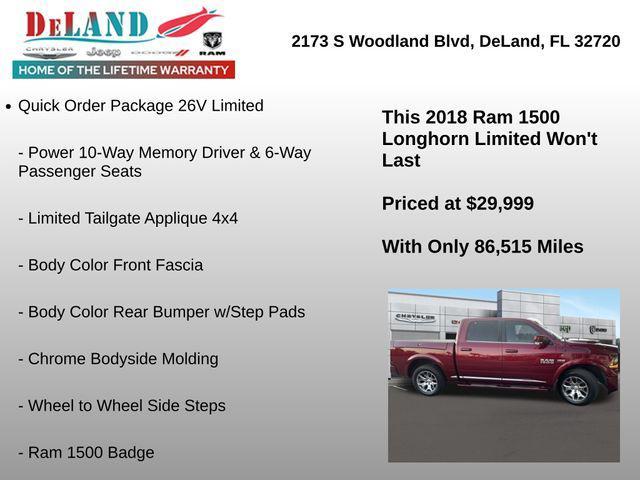 used 2018 Ram 1500 car, priced at $29,999