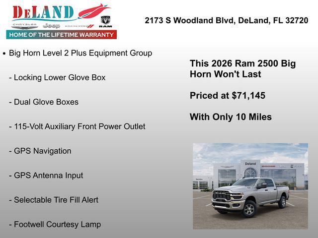 new 2026 Ram 2500 car, priced at $71,145