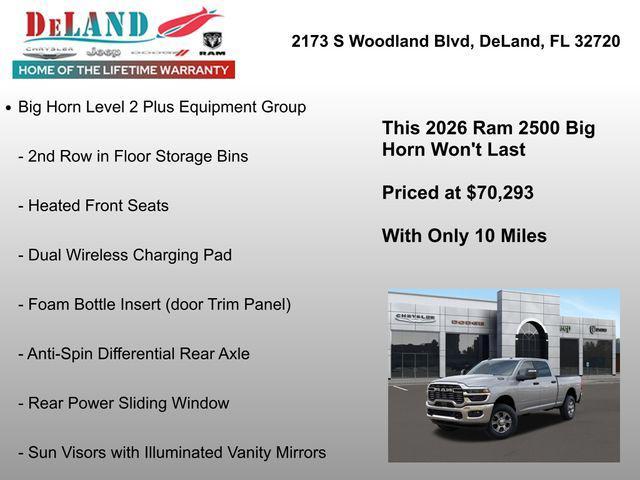 new 2026 Ram 2500 car, priced at $69,293