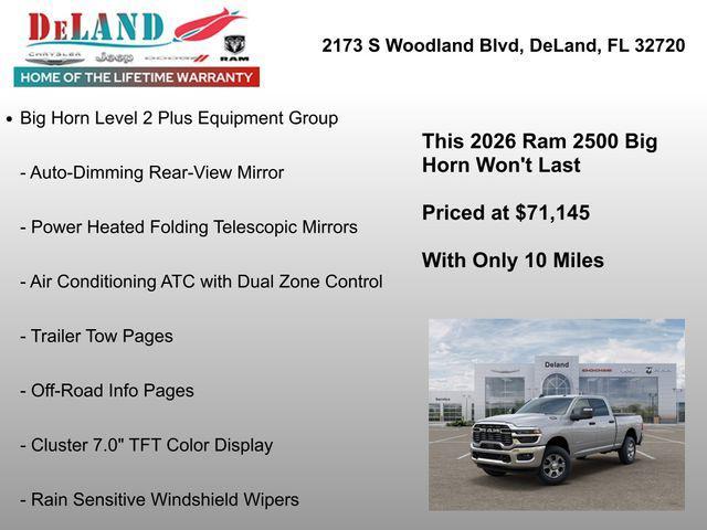 new 2026 Ram 2500 car, priced at $71,145