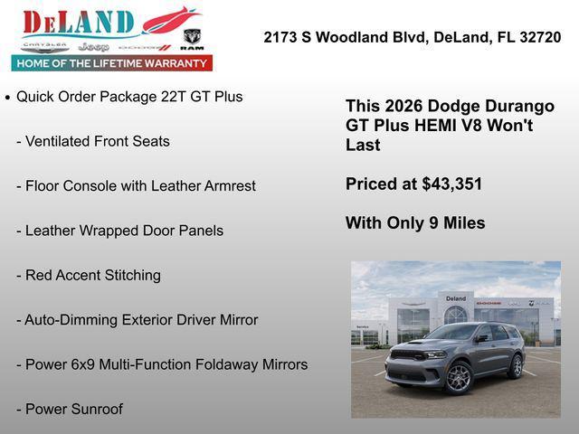 new 2026 Dodge Durango car, priced at $43,351