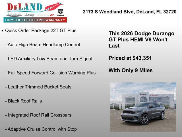new 2026 Dodge Durango car, priced at $43,351