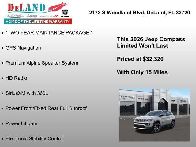 new 2026 Jeep Compass car, priced at $31,776