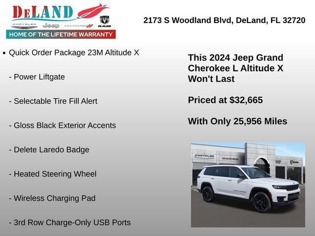 used 2024 Jeep Grand Cherokee L car, priced at $32,665