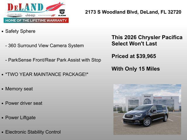 new 2026 Chrysler Pacifica car, priced at $39,965