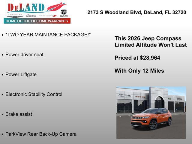 new 2026 Jeep Compass car, priced at $28,964