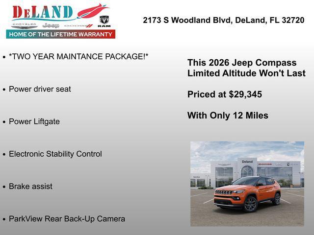 new 2026 Jeep Compass car, priced at $29,345