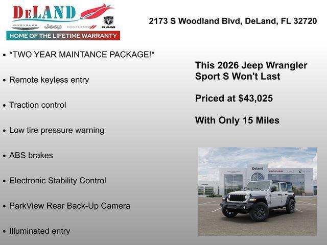 new 2026 Jeep Wrangler car, priced at $43,025