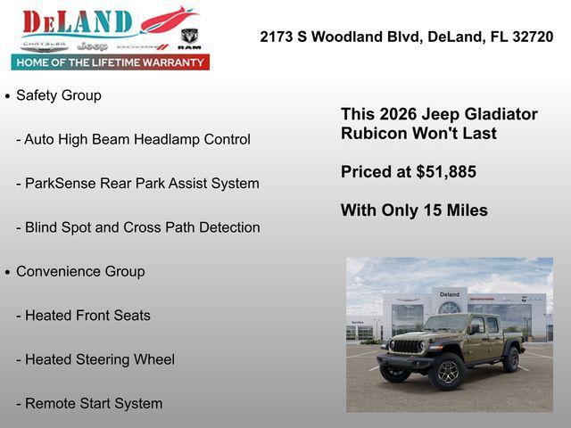 new 2026 Jeep Gladiator car, priced at $50,885
