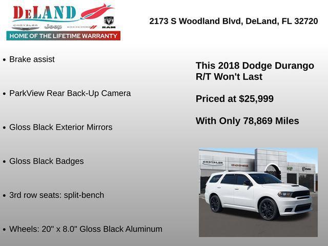 used 2018 Dodge Durango car, priced at $25,999