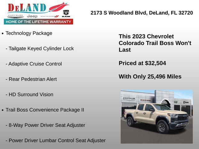 used 2023 Chevrolet Colorado car, priced at $32,504