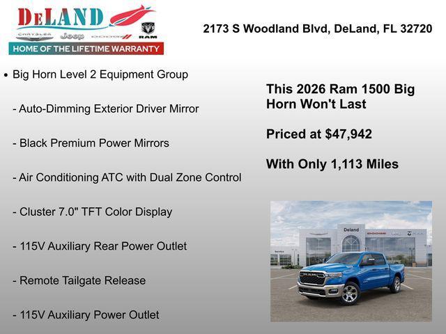 new 2026 Ram 1500 car, priced at $47,942