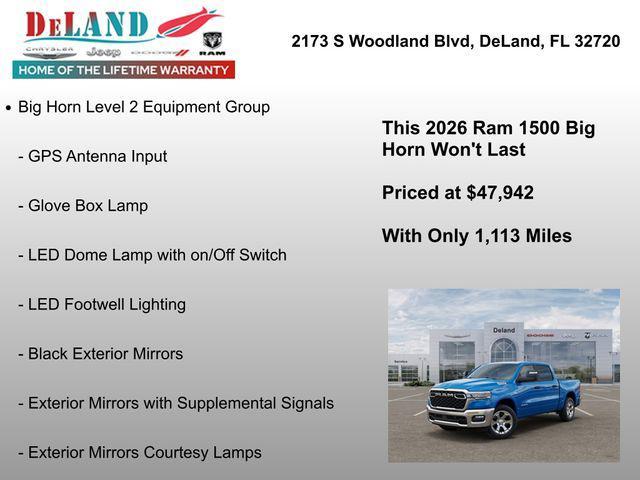 new 2026 Ram 1500 car, priced at $47,942