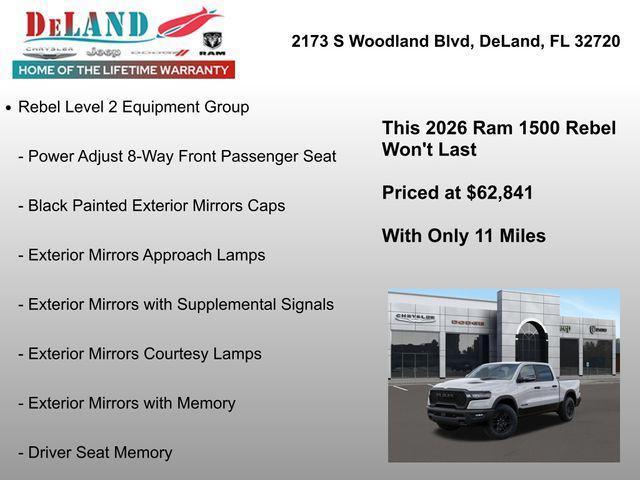 new 2026 Ram 1500 car, priced at $62,841