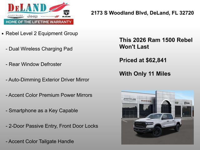 new 2026 Ram 1500 car, priced at $62,841