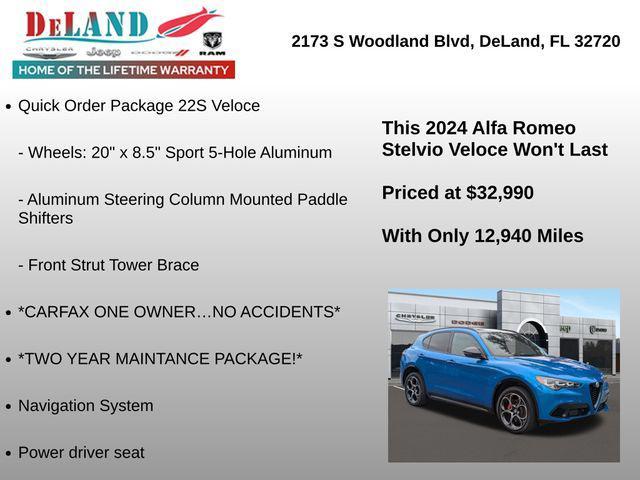 used 2024 Alfa Romeo Stelvio car, priced at $32,990