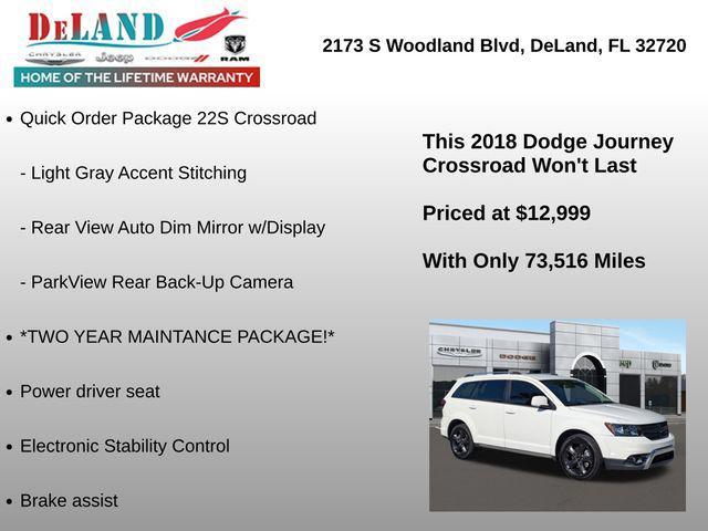 used 2018 Dodge Journey car, priced at $12,999