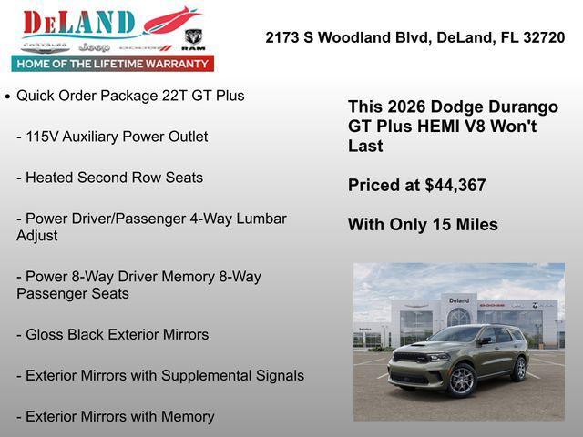 new 2026 Dodge Durango car, priced at $44,367