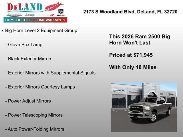 new 2026 Ram 2500 car, priced at $64,894